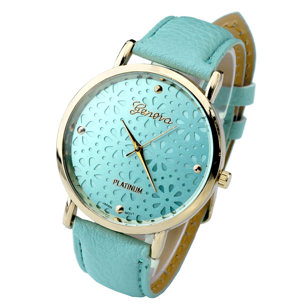 Women's Fashion Chic Quartz Watch, Rose Gold Tone, Lake Blue