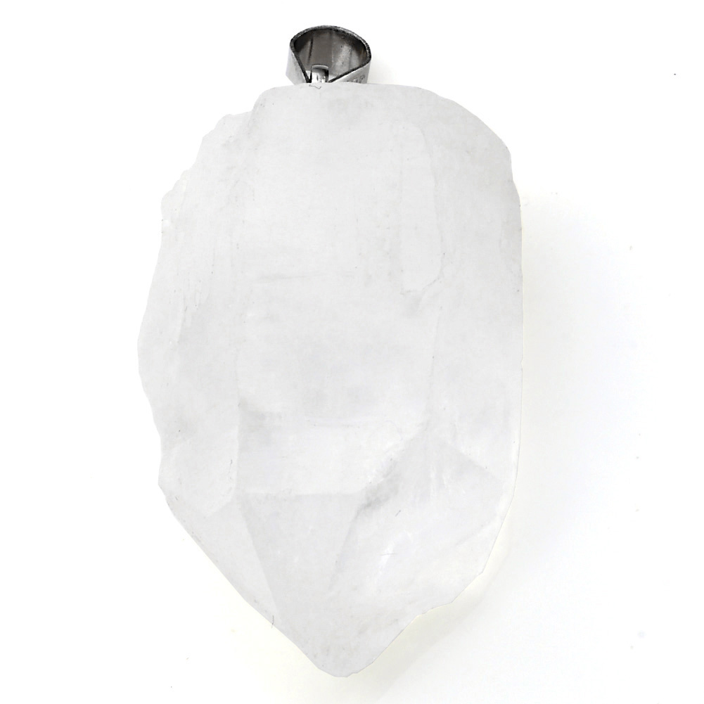Healing Chakra Bead Gemstone Pendant for Necklace Making,Genuine Rock Crystal Quartz