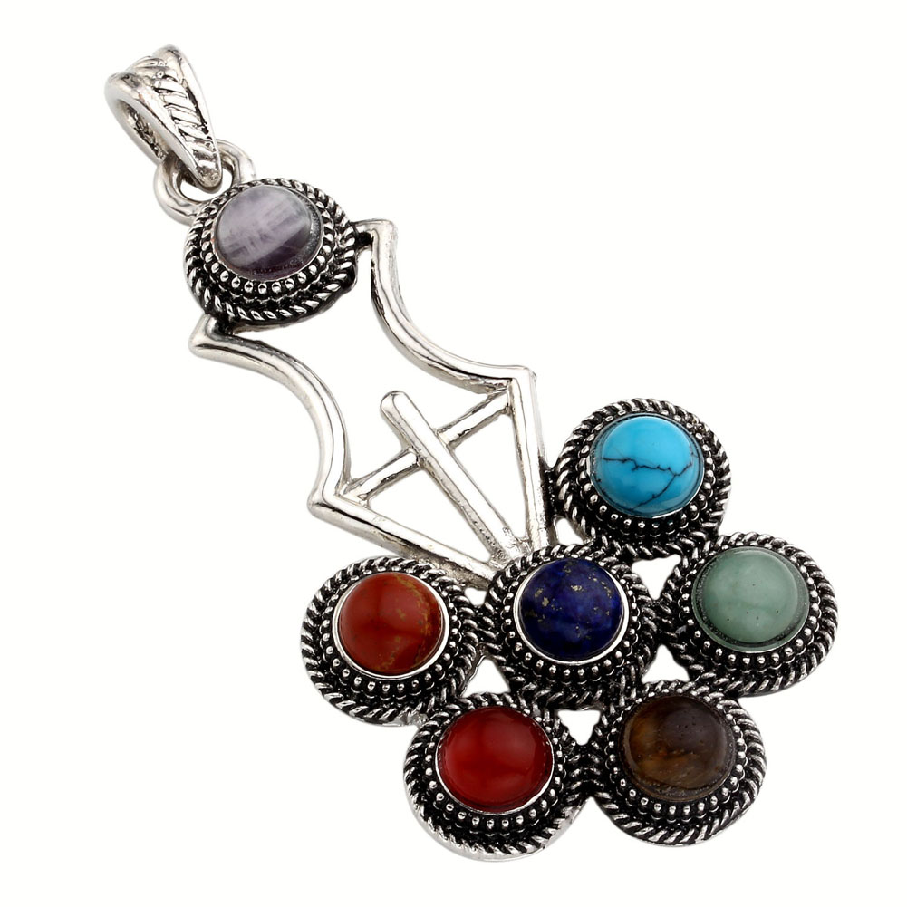  Pendant with 7 Chakra Healing Stones - Violin